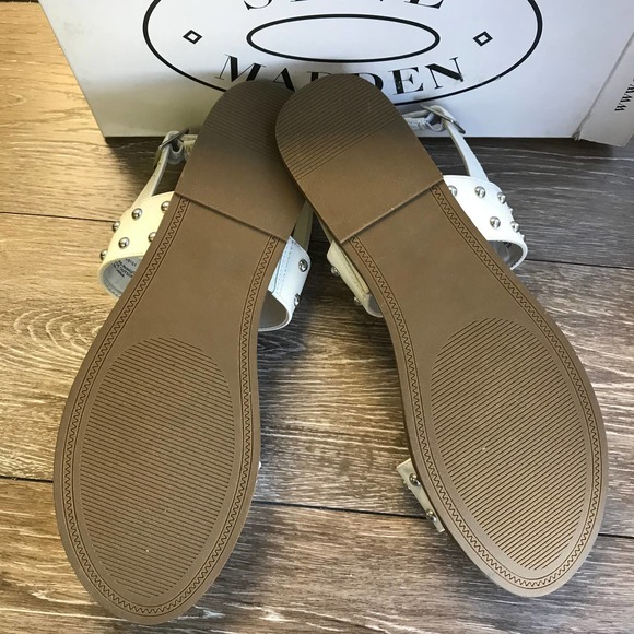 STEVE MADDEN Azalea White Studded Strappy Sandal - Picture 2 of 3